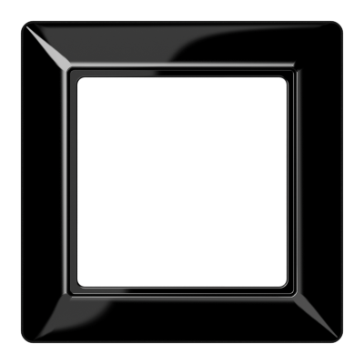 Рамка JUNG AS 500 1 пост, горизонтальный, вертикальный монтаж, цвет черный, пластмасса
