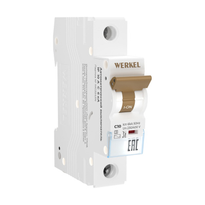 Автоматический выключатель 1P  10 A  C  6 кА, Werkel