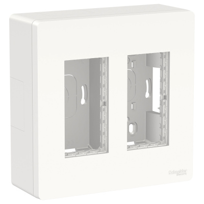 SE Unica System+ Бел Блок открытой установки 2х2