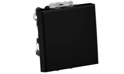 DKC Выключатель двухполюсный одноклавишный модульный, "Avanti", "Черный матовый", 2 модуля