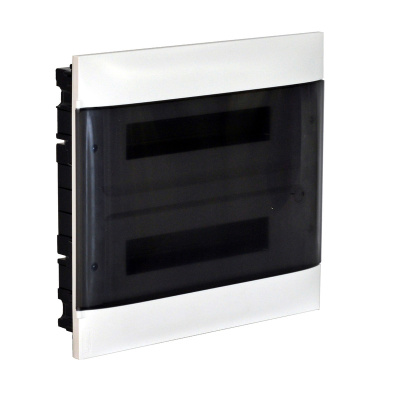 Пластиковый щиток Legrand Practibox S, для встраиваемого монтажа, цвет двери "Дымчатый", на 36 модулей