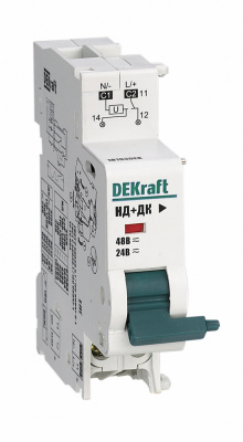 DEKraft Расцепитель независимый c дополнительным контактом 24В, 48В AC DC для ВА-101