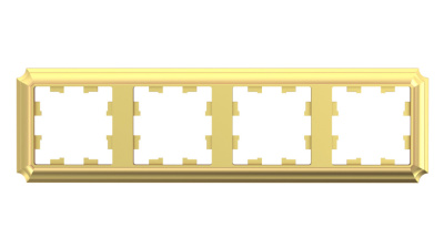 Рамка Schneider Electric Atlas Design Antique 4 поста, горизонтальный, вертикальный монтаж, цвет золото, пластмасса