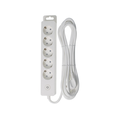 SE Unica Extend Бел Удлинитель 5 розеток 2К+З, кабель 5м