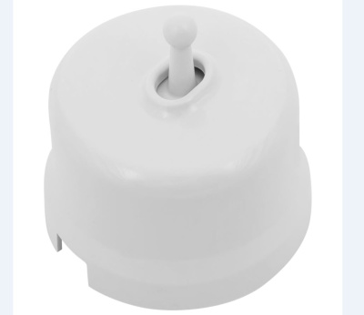 BIRONI Лизетта Пластик Белый Выключатель перекрестный 1-кл (тумблерный)