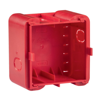 Монтажная коробка, R.8, 1-местная, цвет: красный