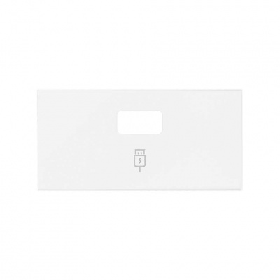 Simon 100 Белый матовый  Накладка зарядного устройства USB SmartCharge