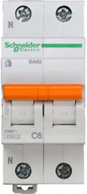 SE Домовой ВА63 Автоматический выключатель 1P+N 6A (C) 4.5kA