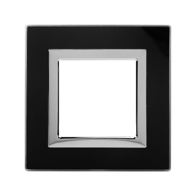 DKC Рамка из натурального стекла, "Avanti", черная, 1 пост (2 мод.)