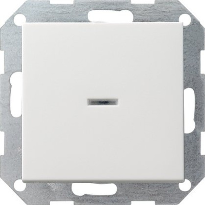 Переключатель, выключатель Gira E2, Esprit, Event, Standard 55 одноклавишный с индикацией, цвет белый матовый