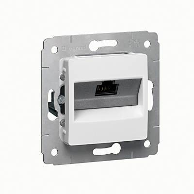 Legrand Cariva Бел Розетка компьютерная 1-ая RG 45 UTP 6 кат