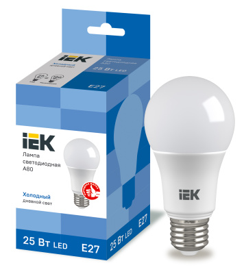 IEK Лампа LED A80 шар 25Вт 230В 6500К E27