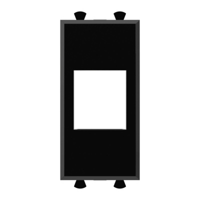DKC Адаптер без шторки для Keystone, "Avanti", "Черный квадрат", 1 модуль