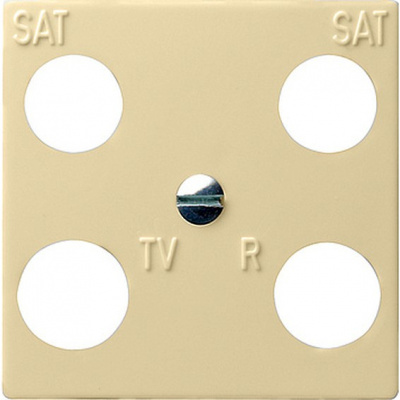 Накладка на розетку телевизионную Gira SYSTEM 55, скрытый монтаж, кремовый глянцевый