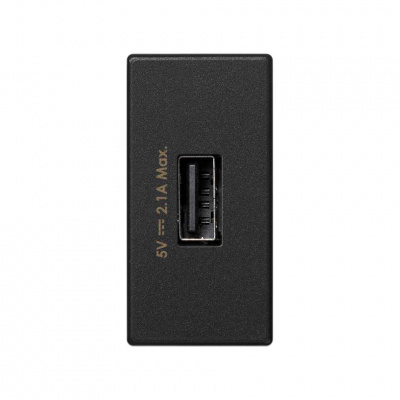 Simon Графит Зарядное устройство USB, К45, узкий модуль, 5 В, 2,1 А