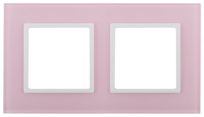 ЭРА 14-5102-30 Elegance Розовый/белый Стекло Рамка 2-ая