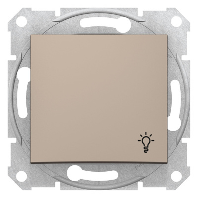SE Sedna Титан Выключатель кнопочный с символом &quot;свет&quot;