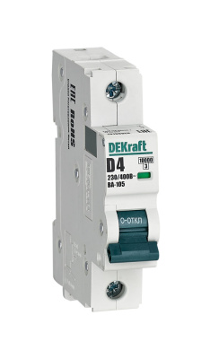 DEKraft ВА-105 Автоматический выключатель 1P D кривая 4A 10кА