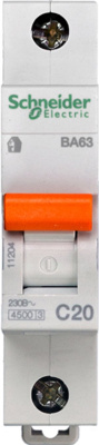SE Домовой ВА63 Автоматический выключатель 1P 20A (C) 4.5kA