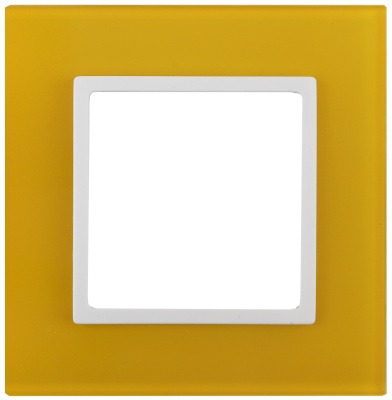 ЭРА 14-5101-21 Elegance Желтый/белый Стекло Рамка 1-ая