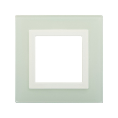 DKC Рамка из натурального стекла, "Avanti", светло-зеленая, 1 пост (2 мод.)