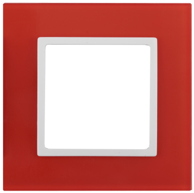 ЭРА 14-5101-23 Elegance Красный/белый Стекло Рамка 1-ая
