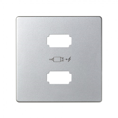 Simon 82 Detail Алюминий Накладка для зарядного устройства 2*USB
