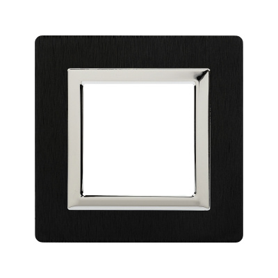 DKC Рамка из алюминия, "Avanti", черная, 1 пост (2 мод.)