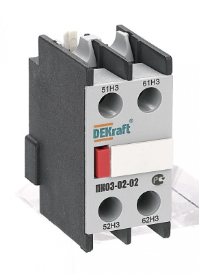 DEKraft KM-103 Приставка контактная доп.контакты 2НЗ лицевой установки ПК-03
