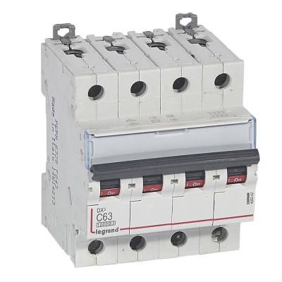 Legrand DX3 Автоматический выключатель 4P 63A (С) 10kA/16kA