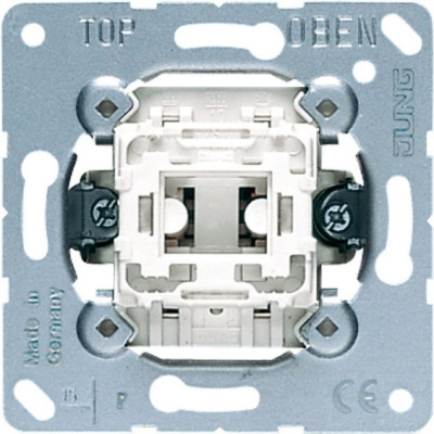 Механизм кнопка нормально открытый контакт JUNG ECO profi, ECO profi design (ECO Profi Deco) одноклавишный без подсветки, с возможностью подсветки, цвет
