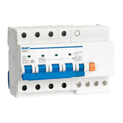 Дифференциальный автоматический выключатель NB1L-40 4P C6 30mA  тип AC 6kA (R)