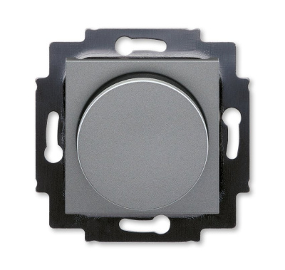 ABB EPJ Levit сталь / дымчатый чёрный Диммер поворотно-нажимной, 60-600Вт, R