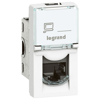 Legrand Mosaic Розетка RJ45 UTP кат6 1мод. бел.