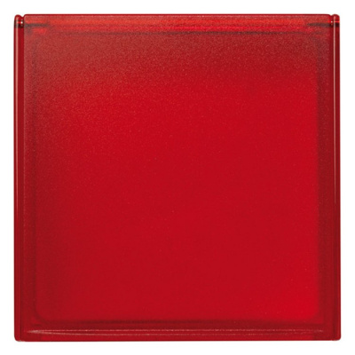 Simon 27 Play Красная Вставка декоративная с полупрозрачной откидной крышкой для рамок с вырезом под декор