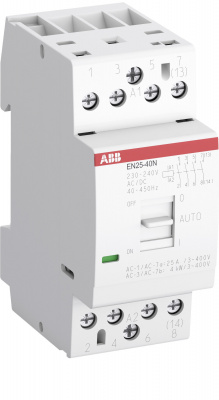 ABB Контактор EN25-40N-01 модульный (25А АС-1, 4НО), катушка 24В AC/DC