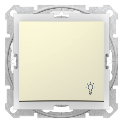 SE Sedna внутр Беж Выключатель кнопочный с символом &quot;свет&quot; 10А 250В IP44 (SDN0900347)