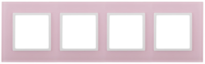 ЭРА 14-5104-30 Elegance Розовый/белый Стекло Рамка 4-ая
