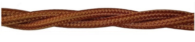 BIRONI Витой провод 2*2,5, цвет коричневый глянец, бухта 50м