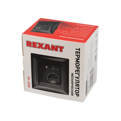 Rexant Терморегулятор механический RX-308B черный (совместим с Legrand серии Valena)