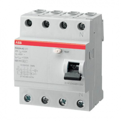 ABB Выключатель дифферециального тока 4мод. FH204AC-25/0,3