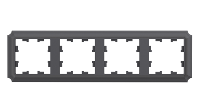 Рамка Schneider Electric Atlas Design Antique 4 поста, горизонтальный, вертикальный монтаж, цвет базальт, пластмасса