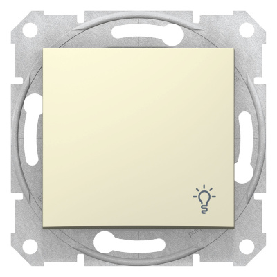 SE Sedna внутр Беж Выключатель кнопочный с символом &quot;свет&quot; 10А 250В IP20 (SDN0900147)