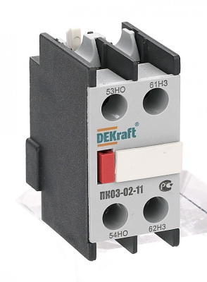 DEKraft KM-103 Приставка контактная доп.контакты 1НО+1НЗ лицевой установки ПК-03