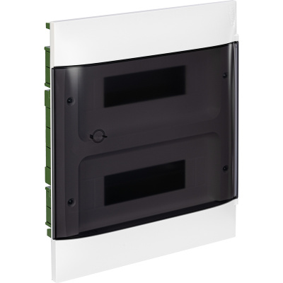 Пластиковый щиток Legrand Practibox S, для встраиваемого монтажа (в полые стены), цвет двери "Дымчатый", на 24 модуля