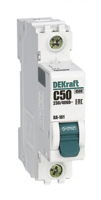 DEKraft ВА-101 Автоматический выключатель 1Р 50А (C) 4,5кА