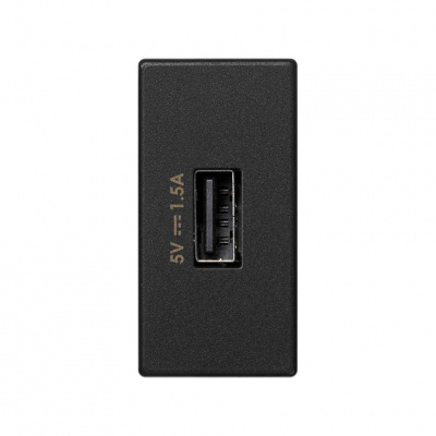 Simon Графит Зарядное устройство USB, К45, узкий модуль, 5 В, 1,5 А