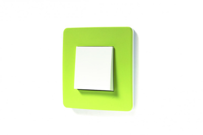 Рамка Schneider Electric Unica New Studio 1 пост, горизонтальный, вертикальный монтаж, цвет зеленое яблоко, пластмасса